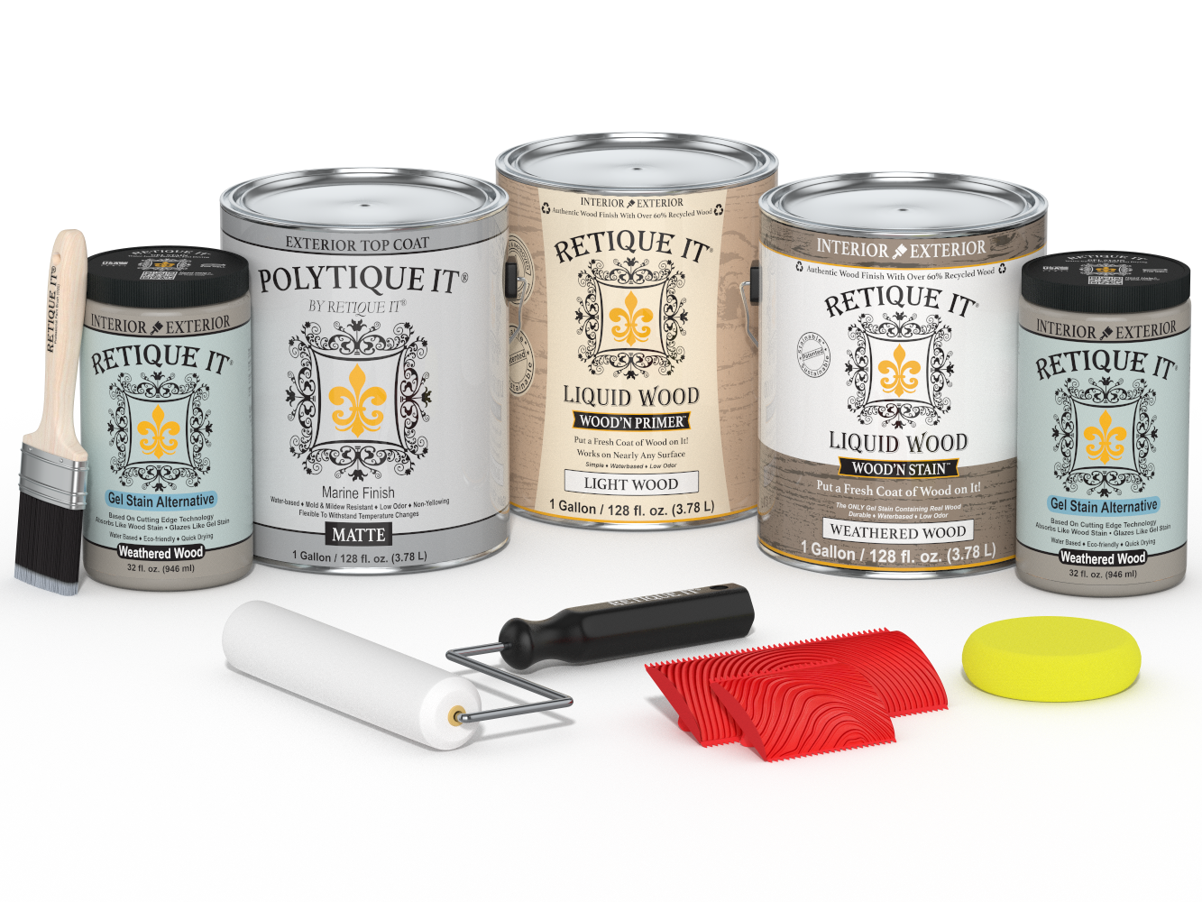 Multi-purpose Wood'n Kit (4x Lg) - Weathered Wood - Exterior Top Coat