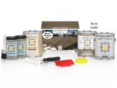 Retique It® Weathered Wood Decking Wood'n Kit stain with a weathered wood finish, shown in a box packaging.