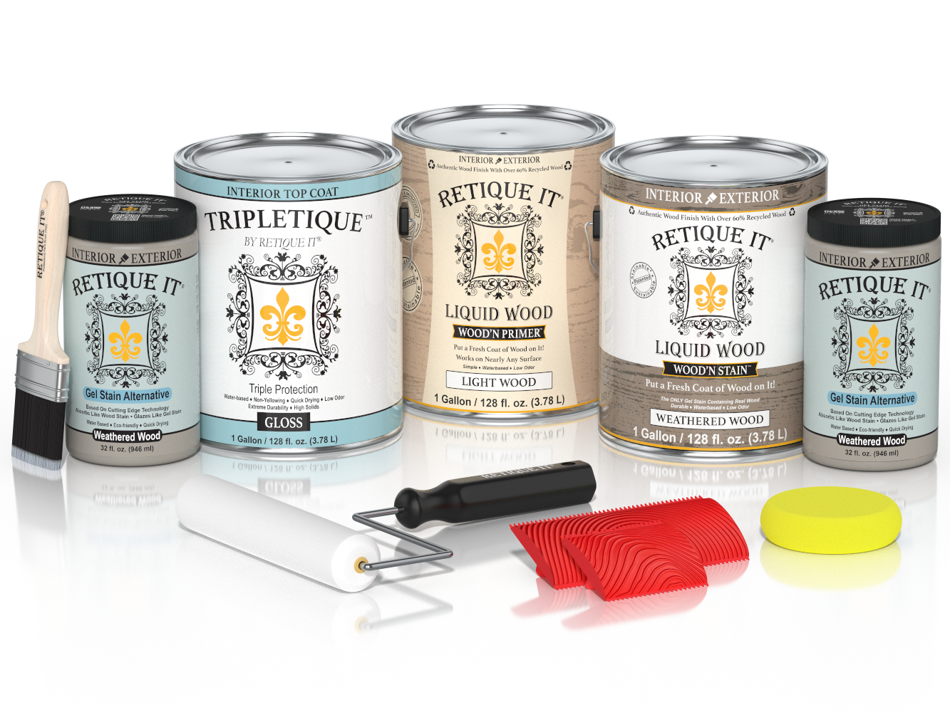 Multi-purpose Wood'n Kit (4x Lg) - Weathered Wood - Interior Top Coat