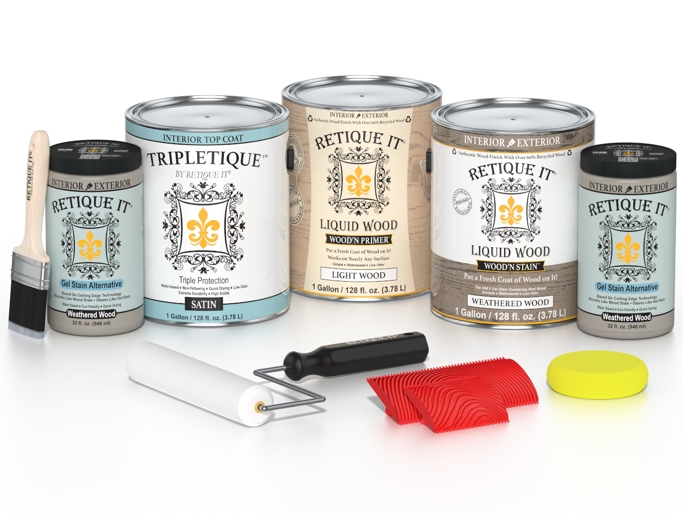 Multi-purpose Wood'n Kit (4x Lg) - Weathered Wood - Interior Top Coat