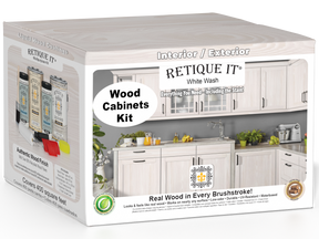 Retique It® Wood'n Cabinet Kit with 48 white wash stained grain finish, designed for cabinet doors and furniture.