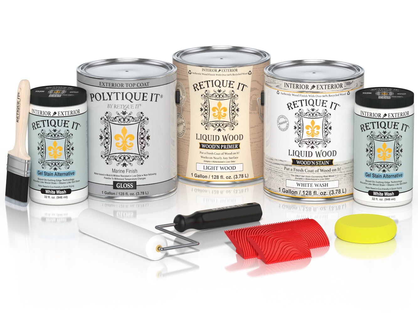 Multi-purpose Wood'n Kit (4x Lg) - White Wash - Exterior Top Coat