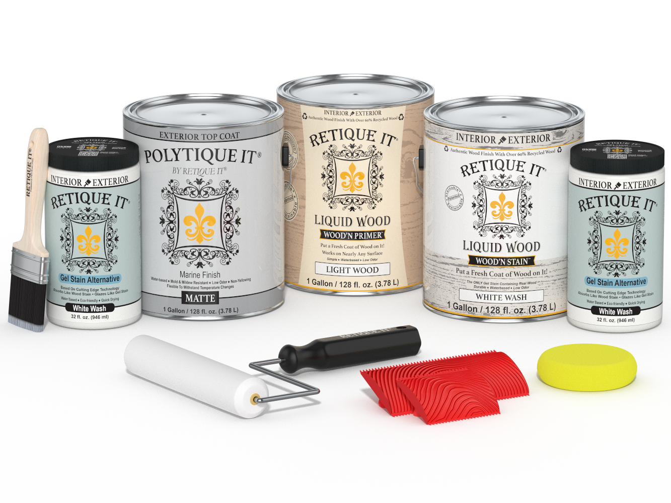 Multi-purpose Wood'n Kit (4x Lg) - White Wash - Exterior Top Coat