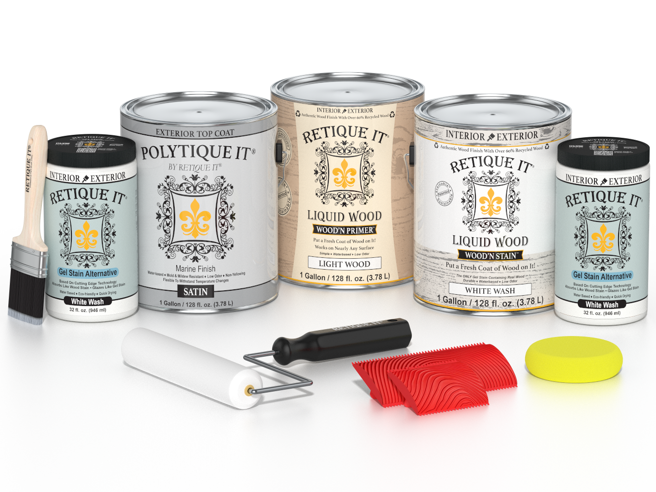 Multi-purpose Wood'n Kit (4x Lg) - White Wash - Exterior Top Coat