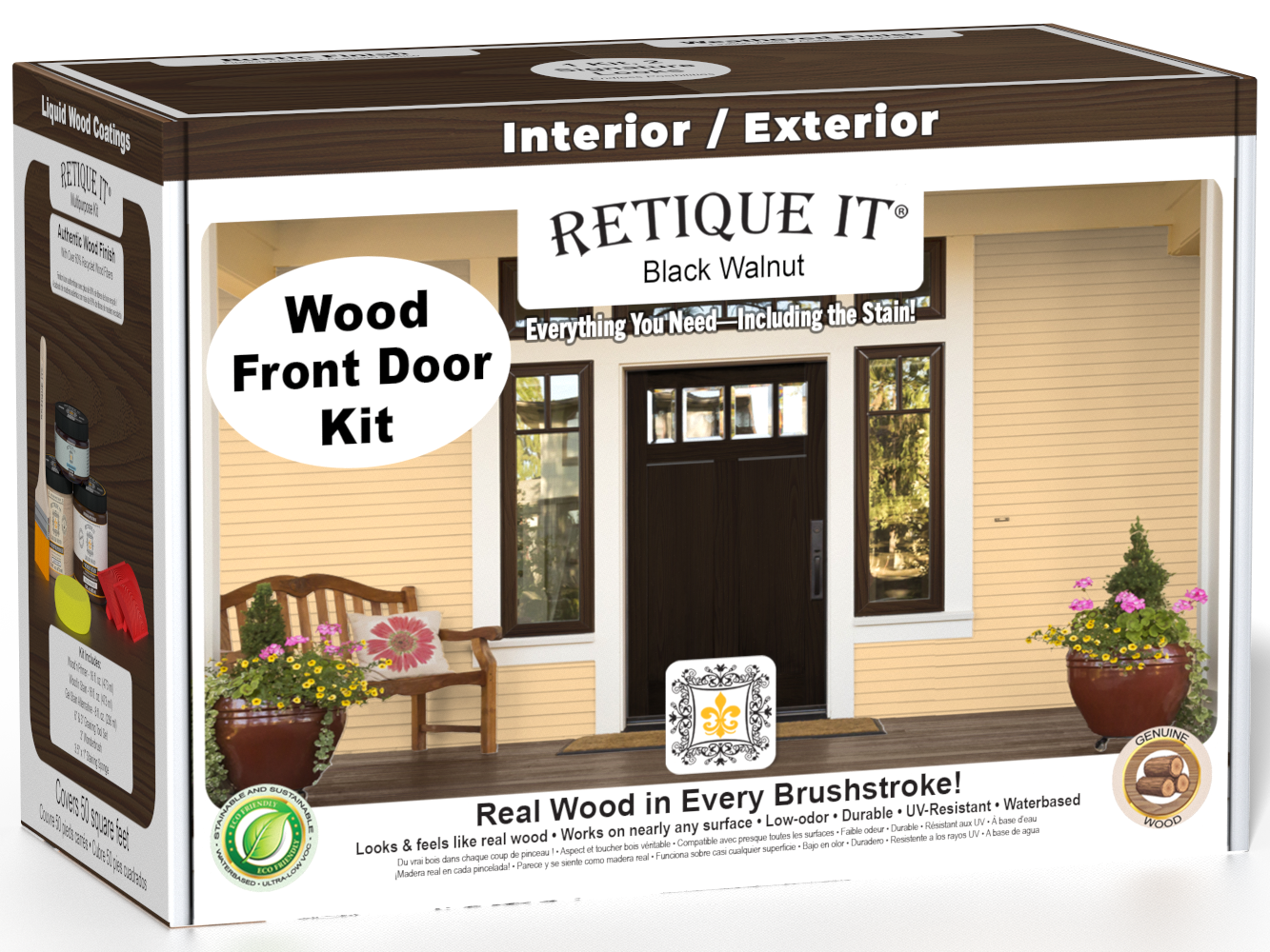 Wood'n Finish Front Door Kit - Black Walnut — box hero