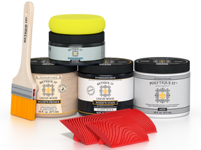 Retique It® Multi-purpose Smooth Finish Kit in Classic Black for wood exterior top coat, includes satin finish wood kit.