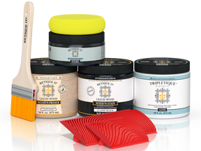Retique It® Multi-purpose Wood'n Kit (Med) in classic black, interior top coat with a glossy finish on wood surfaces.