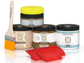 Dark oak wood finish kit by Retique It® for interior top coating, featuring a multi-purpose Wood'n Kit in glossy finish.