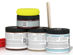 Back of Retique It® Wood'n Kit Java Multi-purpose Wood'n Finish Kit in interior top coat, showing product packaging and labeling.