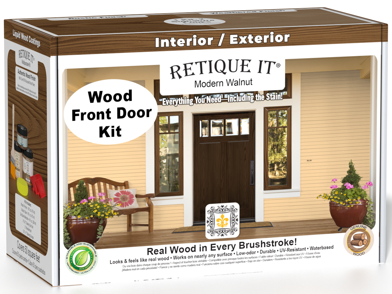 Wood'n Finish Front Door Kit - Modern Walnut — box hero
