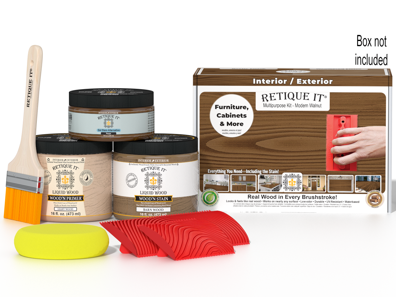 Multi-purpose Wood'n Kit (Med) - Modern Walnut | Retique It®