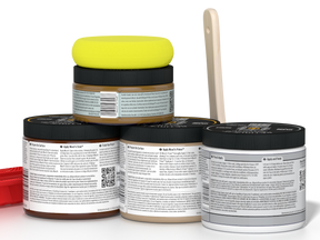 Retique It® Wood'n Kit in Dark Pecan for exterior wood finishing, showing the kit components and application tools.