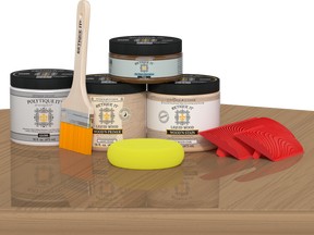 Wood'n Finish Front Door Kit - Pickled Oak — Gloss kit contents
