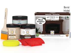 Retique It® Fireplace Wood'n Finish Kit in Red Mahogany stain, full fireplace wood finishing kit with stain and applicator.