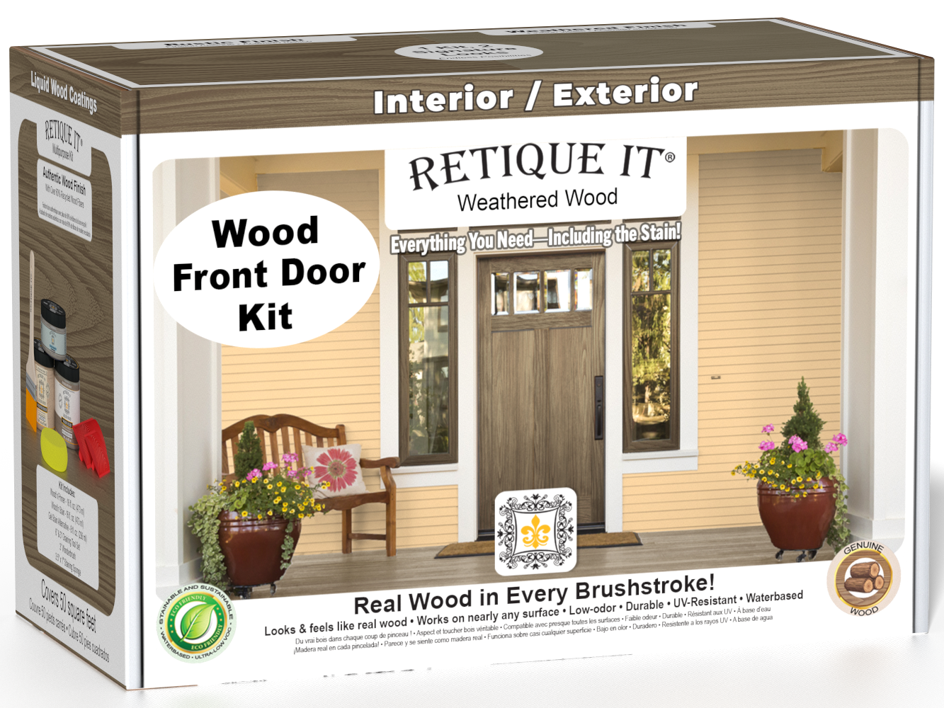 Wood'n Finish Front Door Kit - Weathered Wood — box hero