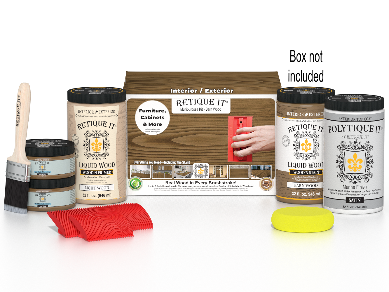 Multi-purpose Wood'n Kit (Large) - Barn Wood - Exterior Top Coat