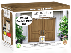 Wood'n Finish Front Door Kit (Double) - Barn Wood