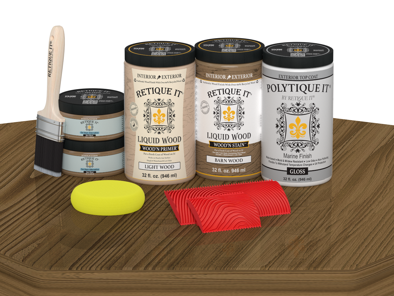 Wood'n Finish Front Door Kit (Double) - Barn Wood