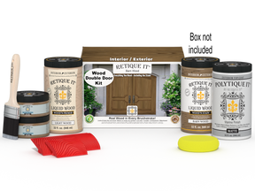 Wood'n Finish Front Door Kit (Double) - Barn Wood