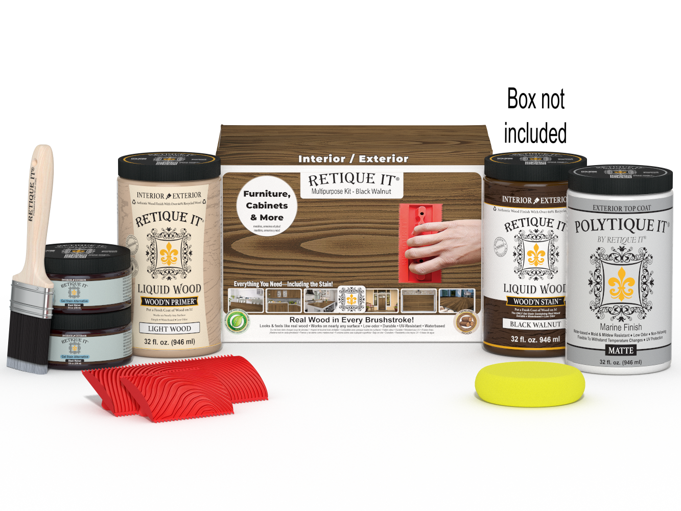 Multi-purpose Wood'n Kit (Large) - Black Walnut - Exterior Top Coat