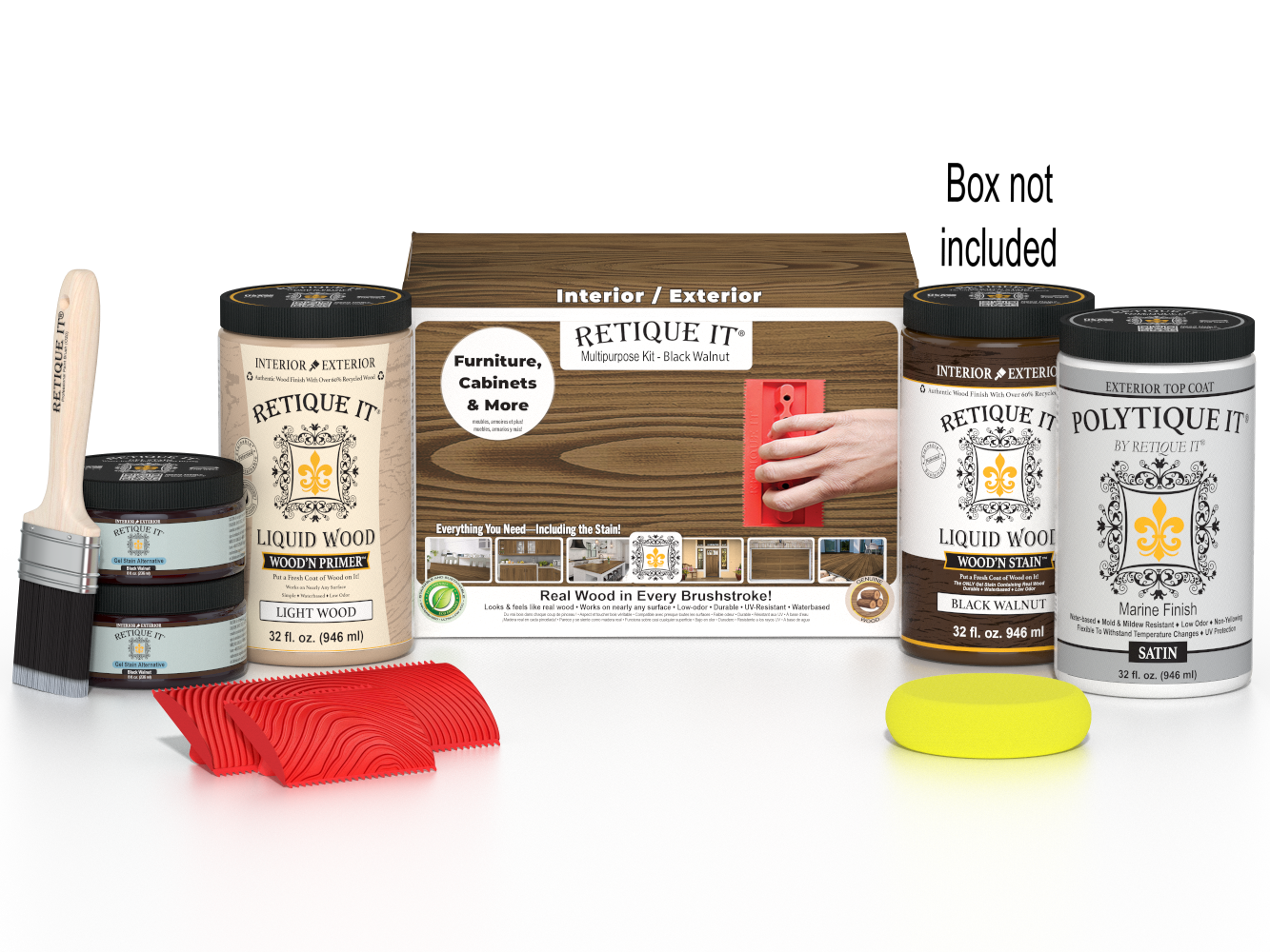 Multi-purpose Wood'n Kit (Large) - Black Walnut - Exterior Top Coat