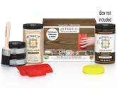 Large Black Walnut Wood'n Finish Kit by Retique It® with wood stain and applicators, perfect for multi-purpose woodworking projects.