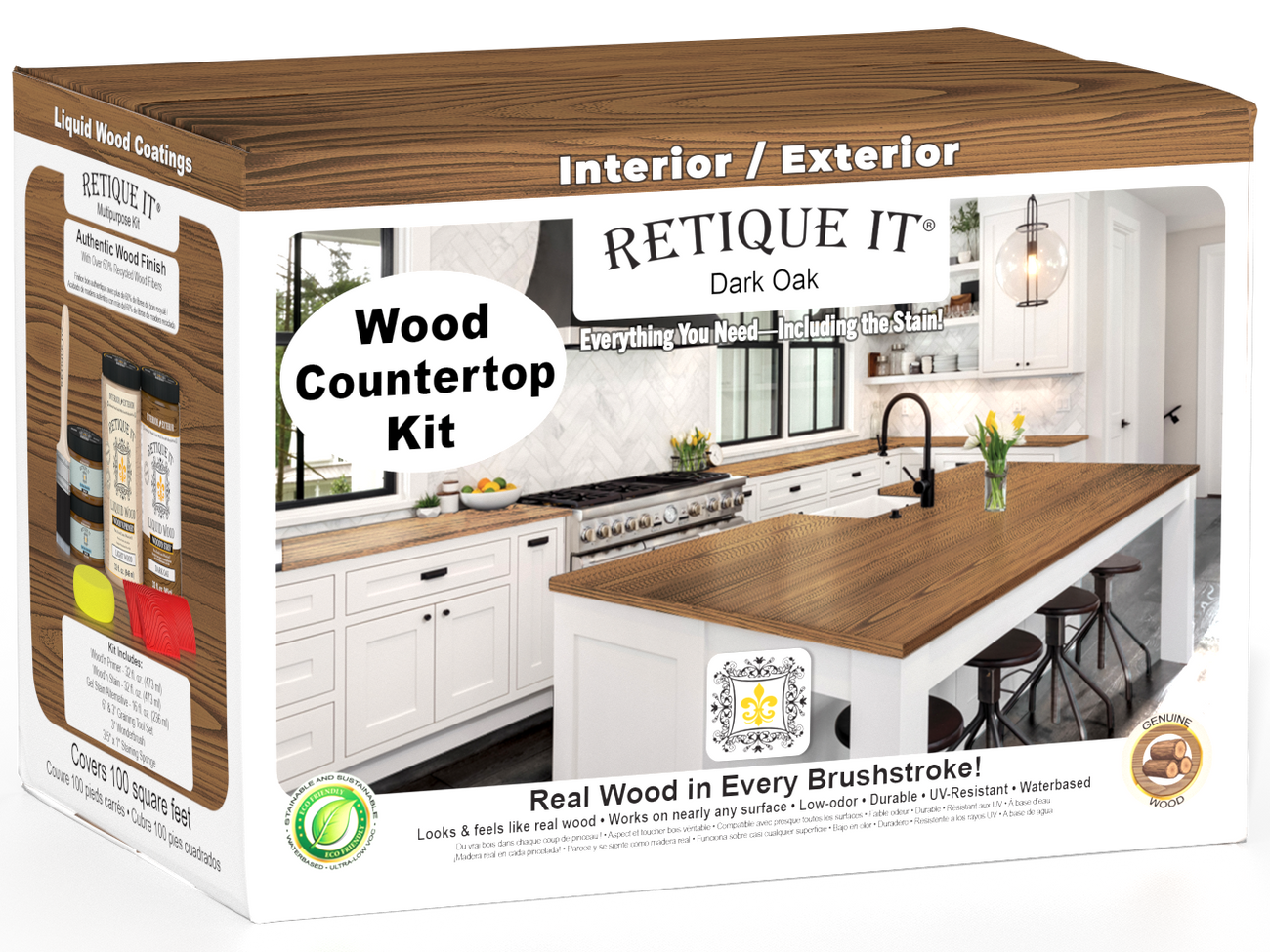 Countertop Kit - Full Kitchen - Dark Oak | Retique It®