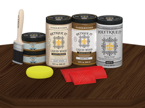 Wood'n Finish Front Door Kit (Double) - Dark Oak — Matte kit contents