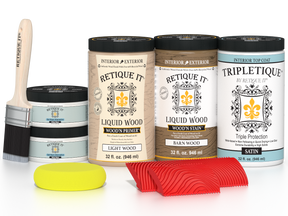 Large French Oak Wood'n Finish Kit by Retique It® with satin top coat for interior wood projects.