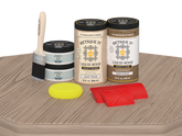 Retique It® Wood'n Cabinet Kit with French Oak stain, showing 12 grained cabinet doors on a table for a wood furniture project.