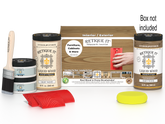 Large French oak Wood'n Finish Kit by Retique It® with wood stain and finishing supplies in a white box.