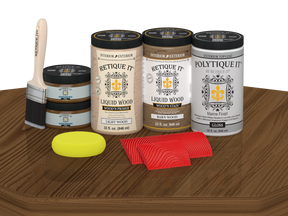 Wood'n Finish Front Door Kit (Double) - Modern Walnut — Gloss kit contents