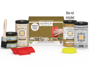 Large Wood'n Kit by Retique It® in Old Oak finish, featuring exterior top coat for multi-purpose wood finishing.