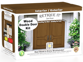 Wood'n Finish Front Door Kit (Double) - Dark Pecan — box hero