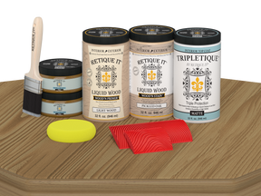 Large Wood'n Kit by Retique It® in Pickled Oak finish, featuring interior top coat with matte finish for wood surfaces.