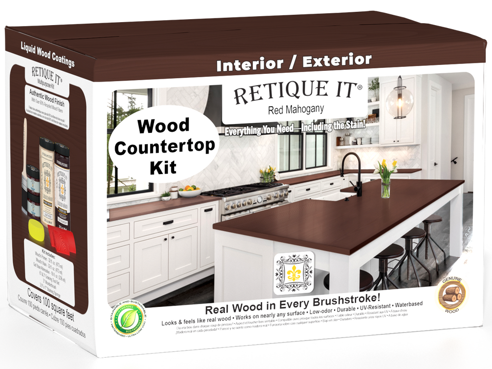 Countertop Kit - Full Kitchen - Red Mahogany | Retique It®