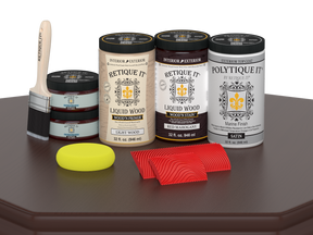 Large Red Mahogany Wood'n Kit by Retique It® with satin finish, suitable for exterior wood projects and protective top coating.