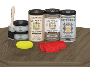 Wood'n Finish Front Door Kit (Double) - Weathered Wood — Gloss kit contents