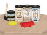 Large White Oak Wood'n Finish Kit by Retique It® for interior top coat application, showing wood finish and kit components.