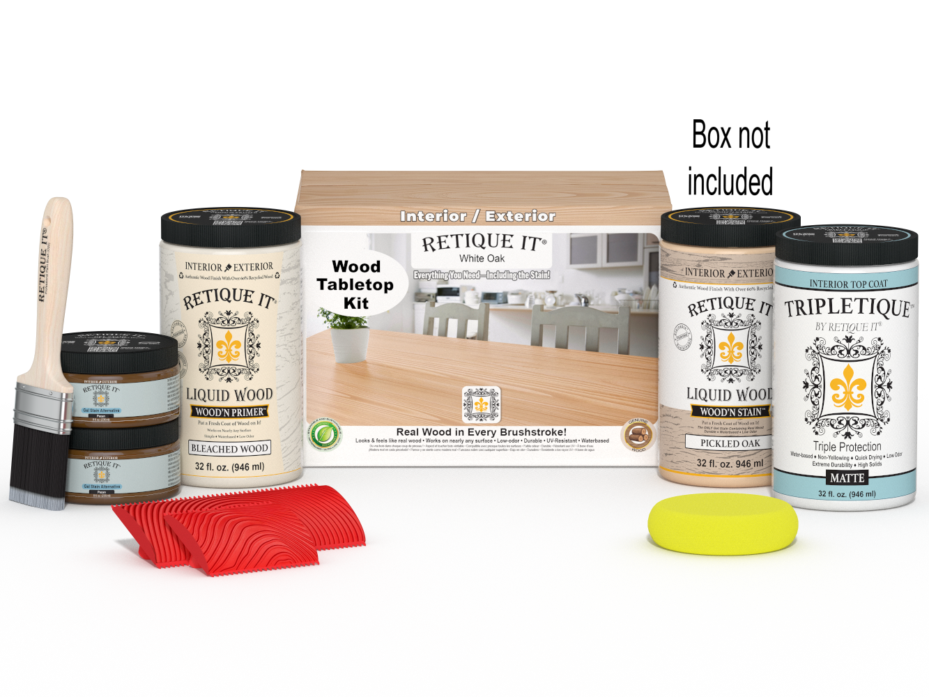 Tabletop Wood'n Finish Kit (4x Large) - White Oak | Retique It®