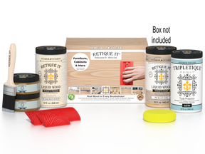 Large White Oak Wood'n Finish Kit by Retique It® for interior top coating, includes wood finishing tools and supplies.