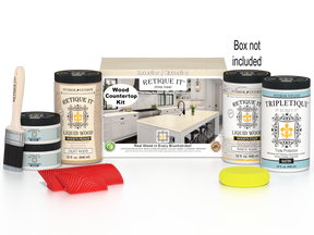 Retique It® White Wash countertop kit for full kitchen stains, featuring a stylish whitewashed wood finish.
