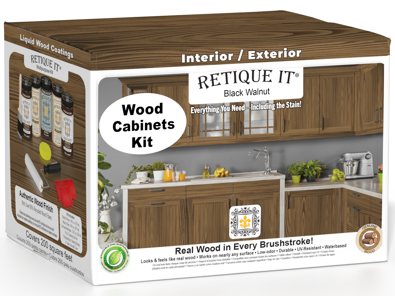 Wood'n Cabinet Kit (24 Door / Grained) - Black Walnut