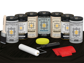 Wood'n Door Kit (Front & Garage Door) - Classic Black — Matte kit contents