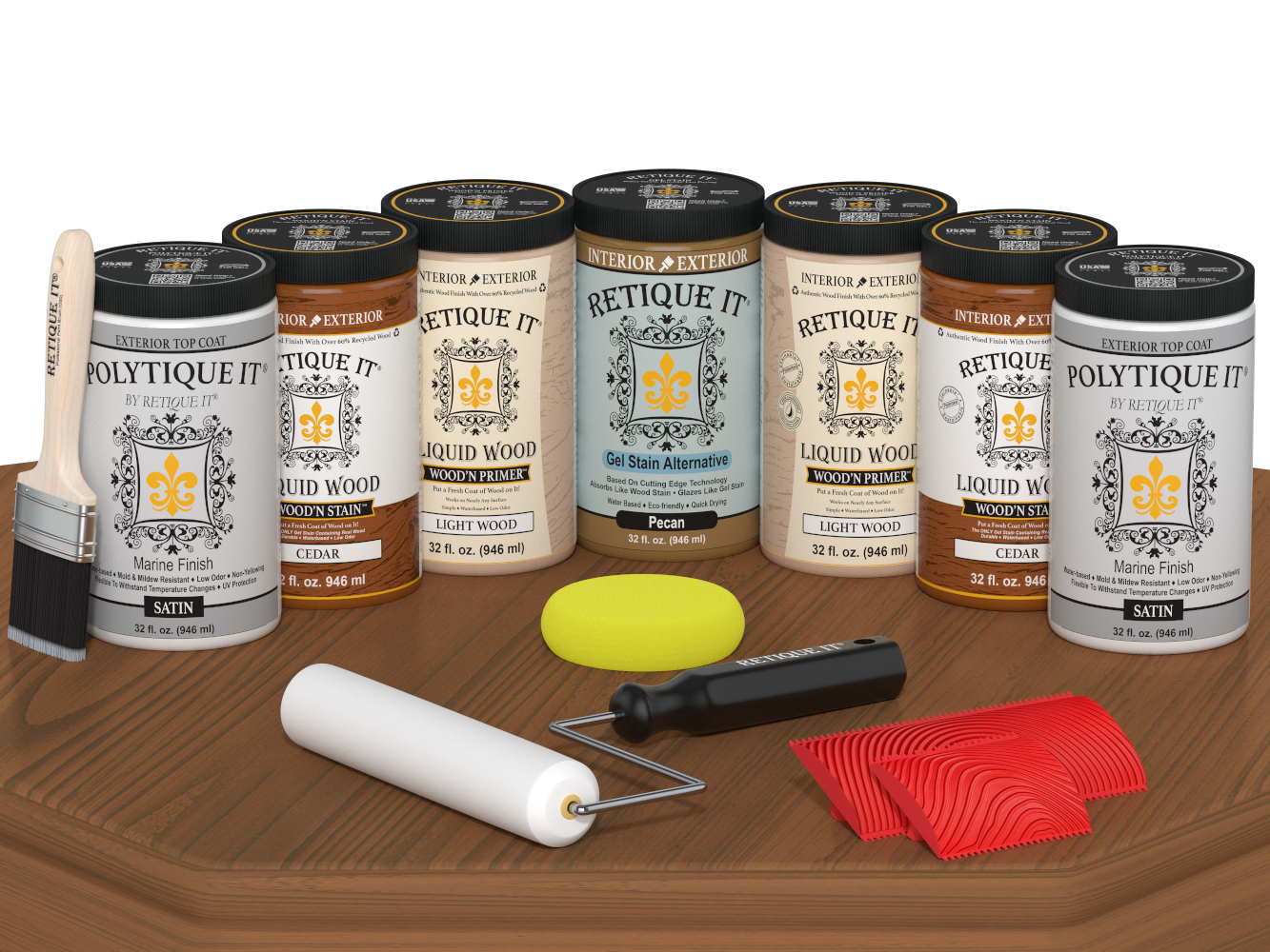 Wood'n Door Kit (Front & Garage Door) - Cedar — Satin kit contents