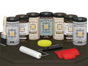 Wood'n Door Kit (Front & Garage Door) - Charcoal — Matte kit contents