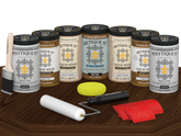 Wood'n Door Kit (Front & Garage Door) - Dark Oak — Matte kit contents