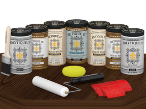 Wood'n Door Kit (Front & Garage Door) - Dark Oak — Matte kit contents