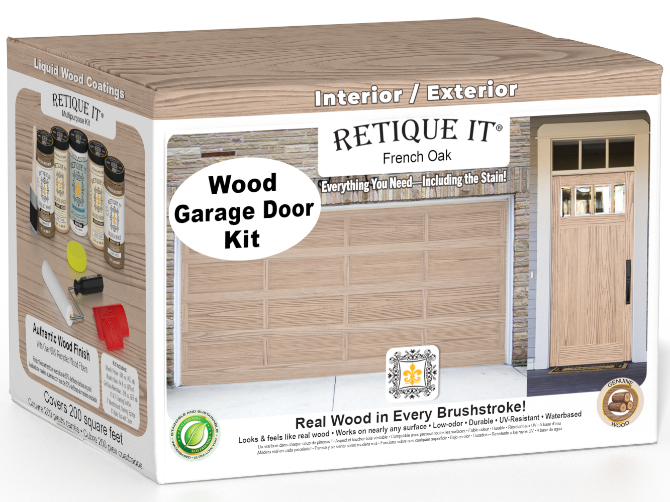 Wood'n Door Kit (Front & Garage Door) - French Oak — box hero