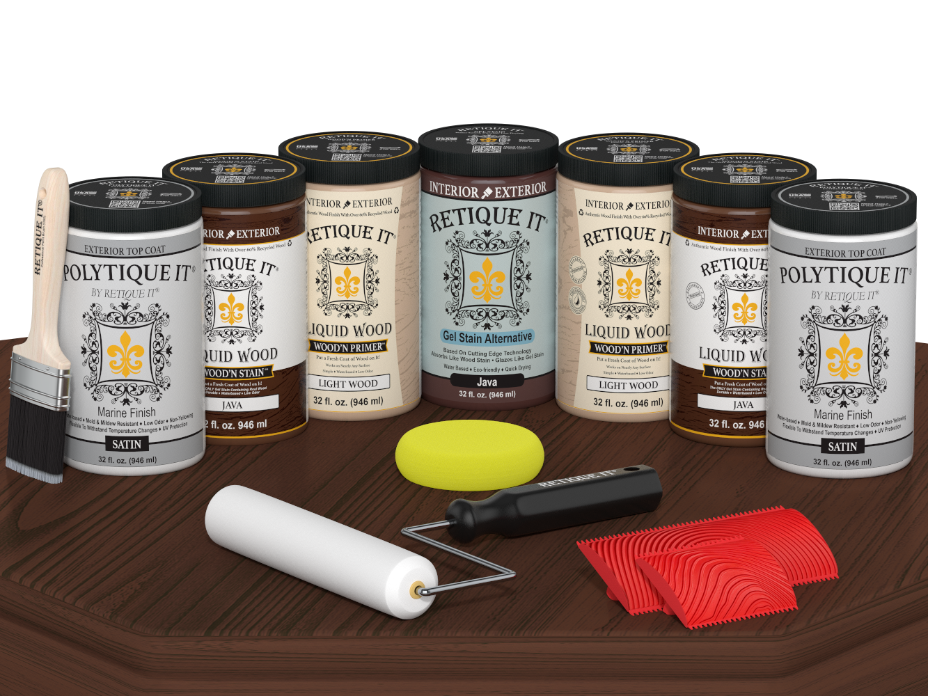 Wood'n Door Kit (Front & Garage Door) - Java — Satin kit contents